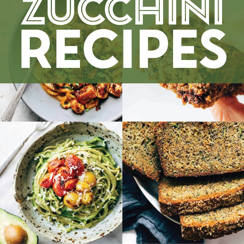 Easy zucchini recipes in a collage.