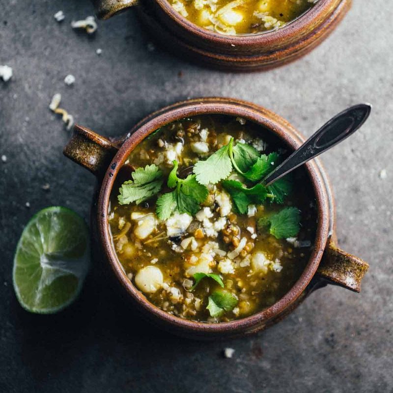 Mushroom Poblano Posole Verde